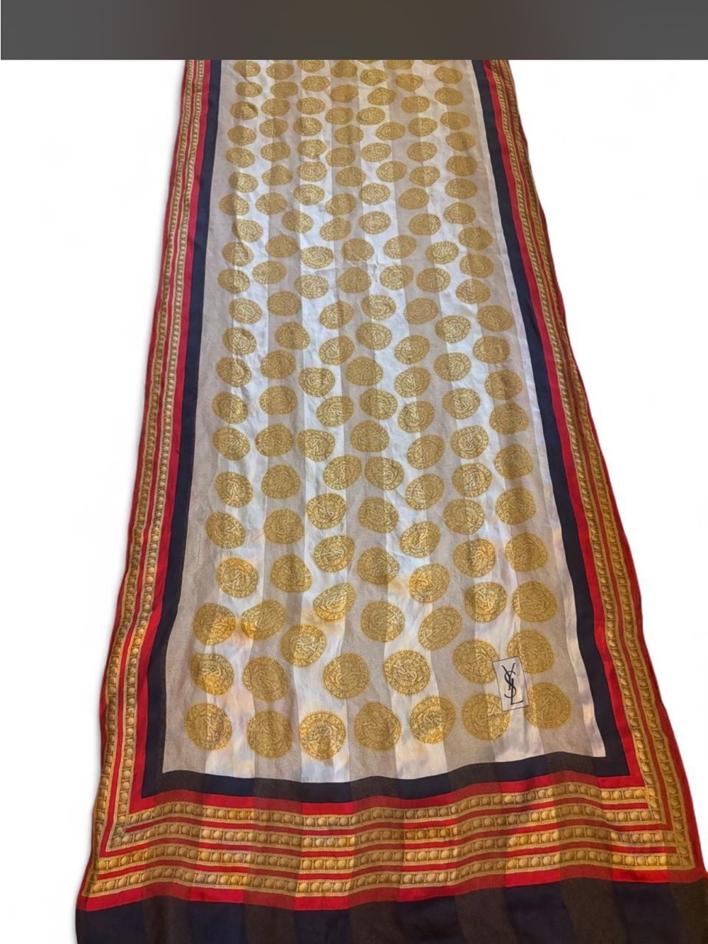 %100 silk YSL scarf/headwrap